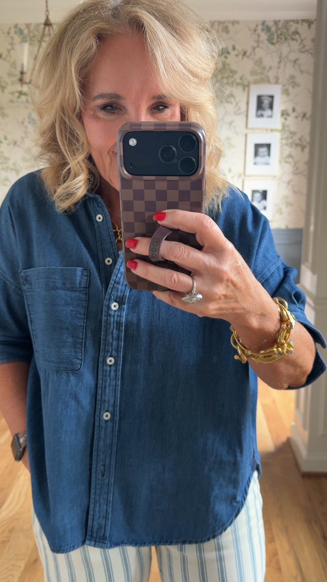 Jeans on sale! Size 1.0
Top is a favorite. Size small. 
I’ll link 2 other denim chambray tops I love as well.

#LTKSaleAlert #LTKOver40 #LTKootd