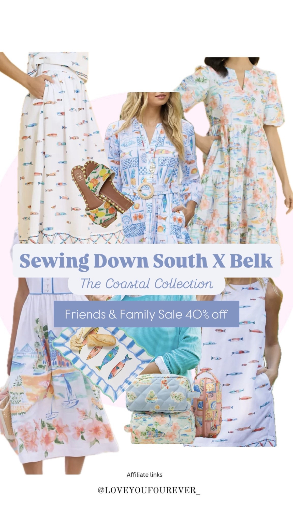 Sewing Down South X Belk The Coastal collection is live and 40% off for the Belk Friends and Family event. Great dresses, skirts, shoes and summer accessories  

#LTKSaleAlert #LTKSeasonal #LTKootd