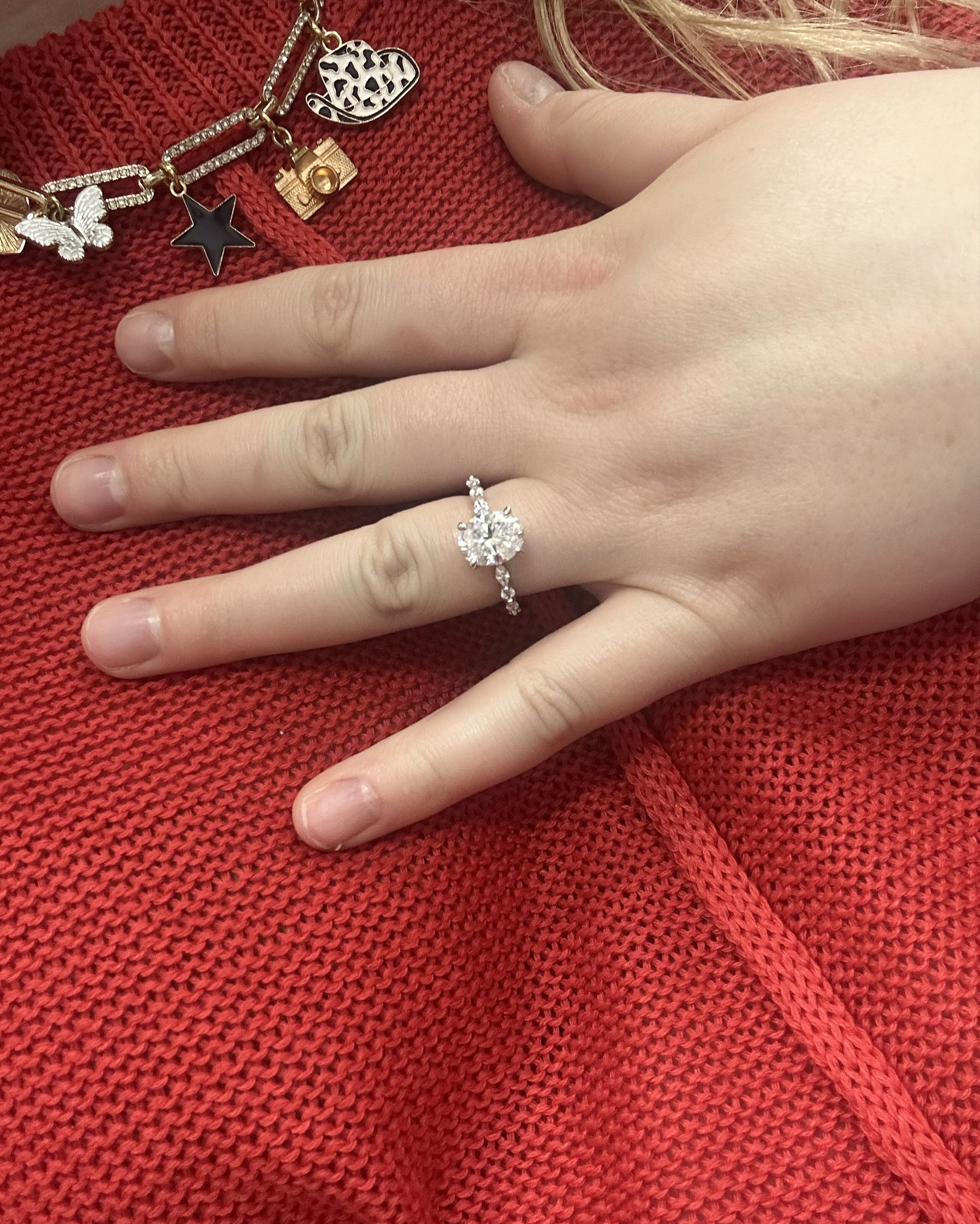 Getting a little swelling thi far along in pregnancy, and can’t wear my real ring. This was on Amazon for like $25!! 