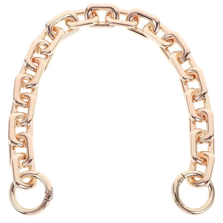 Light Golden Bag Chain Chunky Bag Strap Short Bag Purse Strap Handle with Lobster DIY Handbag Cha... | Amazon (US)