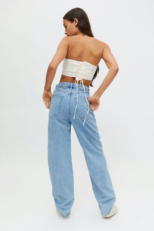BDG High-Waisted Baggy Jean – Destroyed Light Wash | Urban Outfitters (US and RoW)