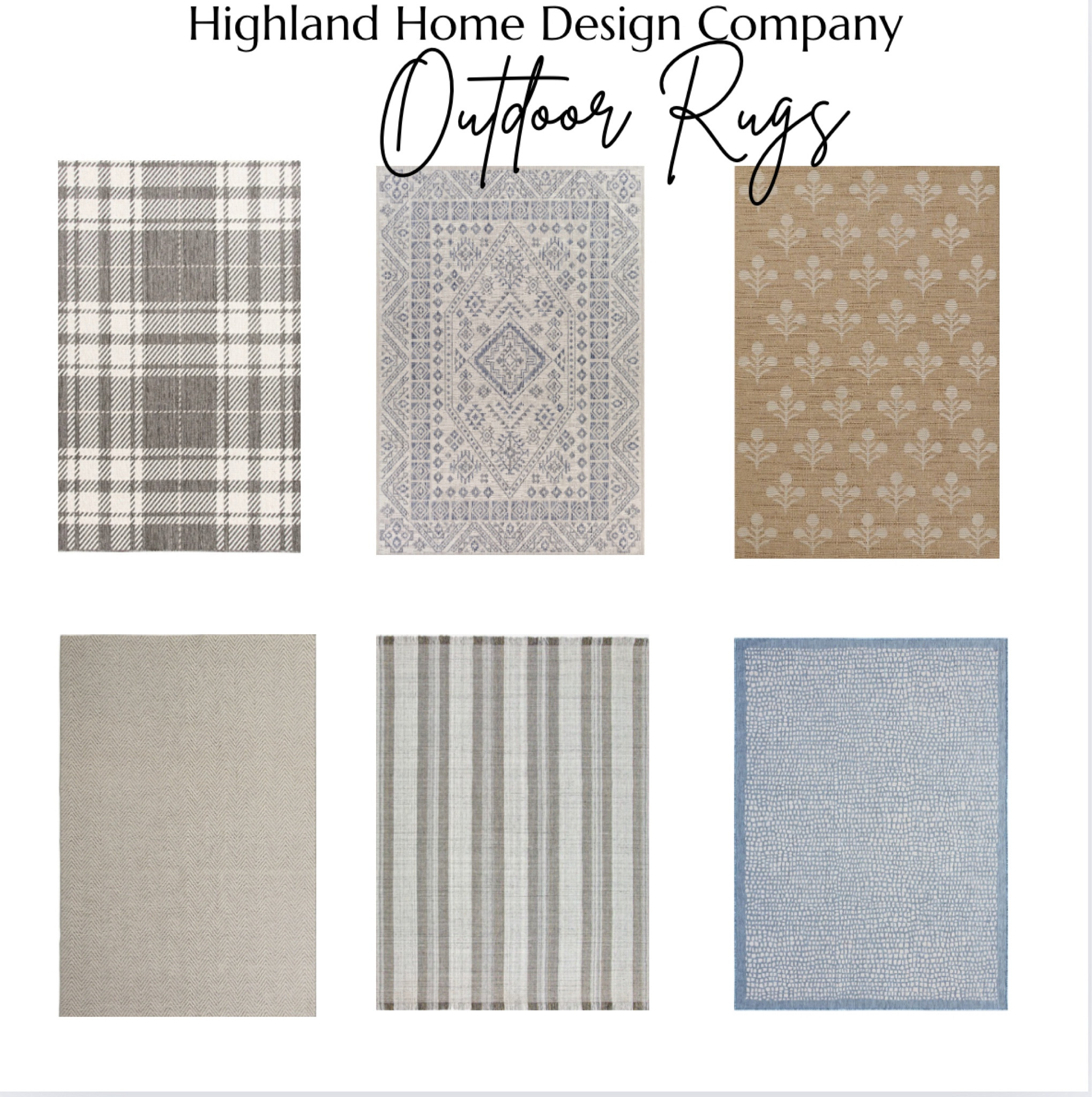 Client favorite outdoor rugs. Neutrals, patterns & pop of color. 

#LTKSeasonal