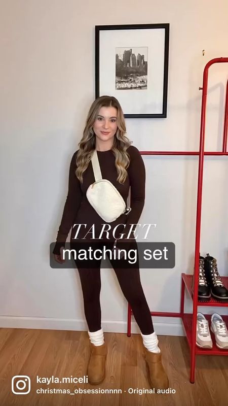 Target matching set! ✨

Wearing a small in the top & a XS in the leggings, they fit TTS 
I sized up a full size in my mini ugg dupes! 

Amazon finds, belt bag, Sherpa belt bag, athletic set, mini ugg dupes, winter fashion 2022, winter style inspo 

#LTKunder50 #LTKstyletip #LTKSeasonal