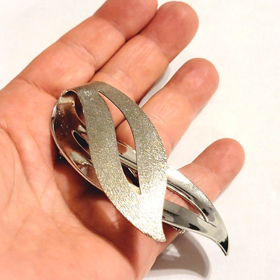 Vintage Sarah Coventry Large Modernist Leaf Brooch Pin. 3.5" Structural sf-44 | eBay US