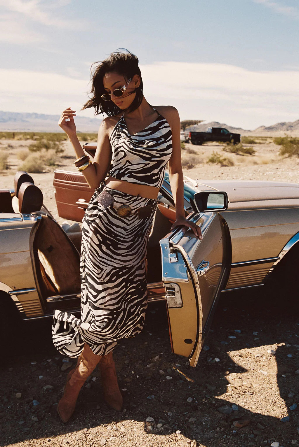 Women's Celia Zebra Maxi Skirt | 12th Tribe | 12th Tribe