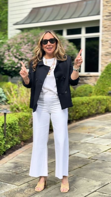 On the hunt for the perfect pair of white jeans? Trust me, you're not alone!

But guess what? I might just have found the holy grail for this season from @FrankandEileen. These gems are mid to high-rise, slim in the thigh, and flare out slightly with a raw edge (that makes it easy peasy to hem if needed)!

The best part? They're stretchy….like, your favorite sweatpants stretchy. Yet they still manage to keep all our little secrets in the upper thigh area. And yes, they're so comfortable I’d even wear them on a plane! 🛫😍 

Seriously, if comfort had a look, it would be these jeans. They hit just at the ankle bone, making them perfect to pair with just about any summer top. Ready to feel like you’re wearing sweatpants while looking effortlessly chic? These white jeans will be a summer staple!

#FrankandEileenPartner #WearLoveRepeat 

#LTKVideo #LTKSeasonal #LTKOver40