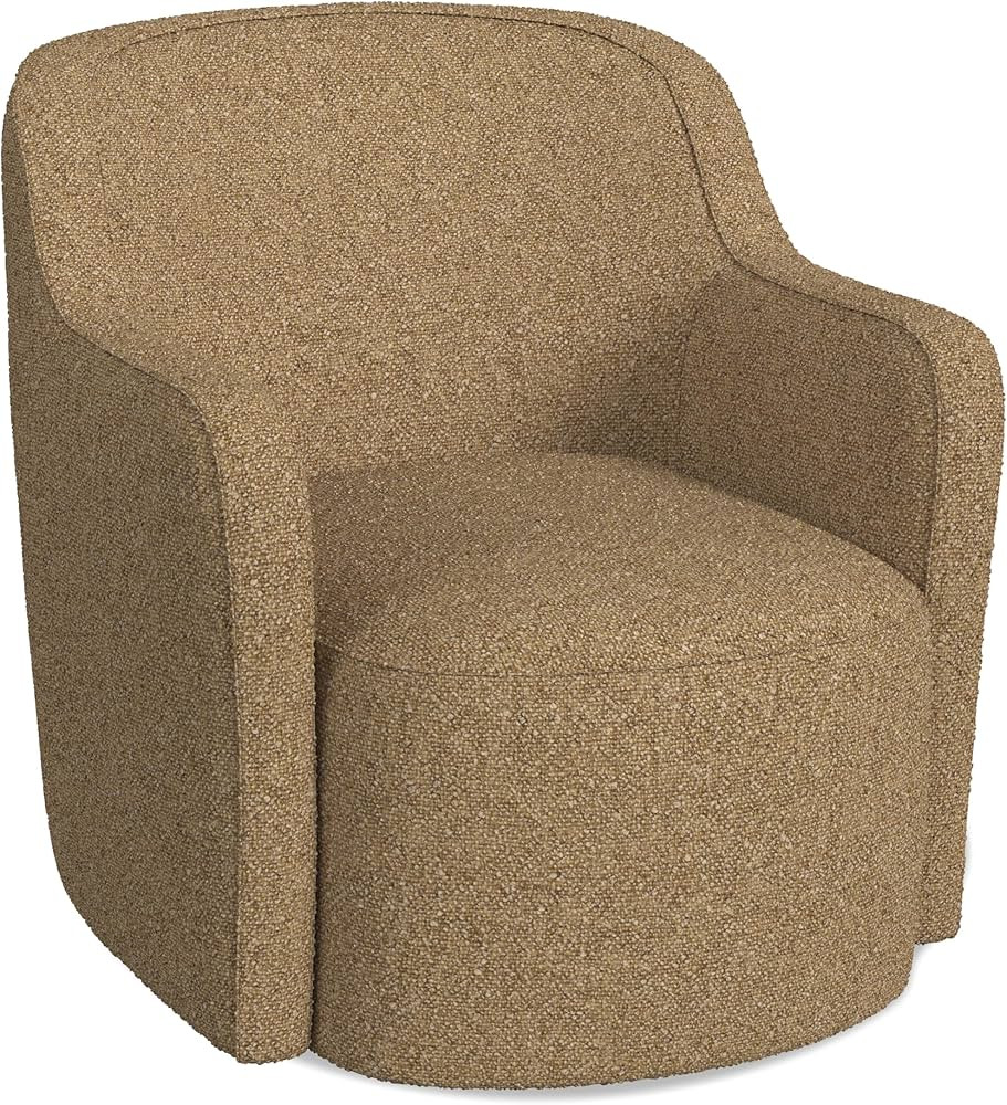 Elegant Swivel Chair: Crafted with durable wood frame and plush tan chenille fabric upholstery, t... | Amazon (US)