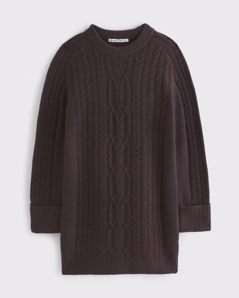 Women's The A&F Madeline Cable Mini Sweater Dress | Women's | Abercrombie.com | Abercrombie & Fitch (UK)