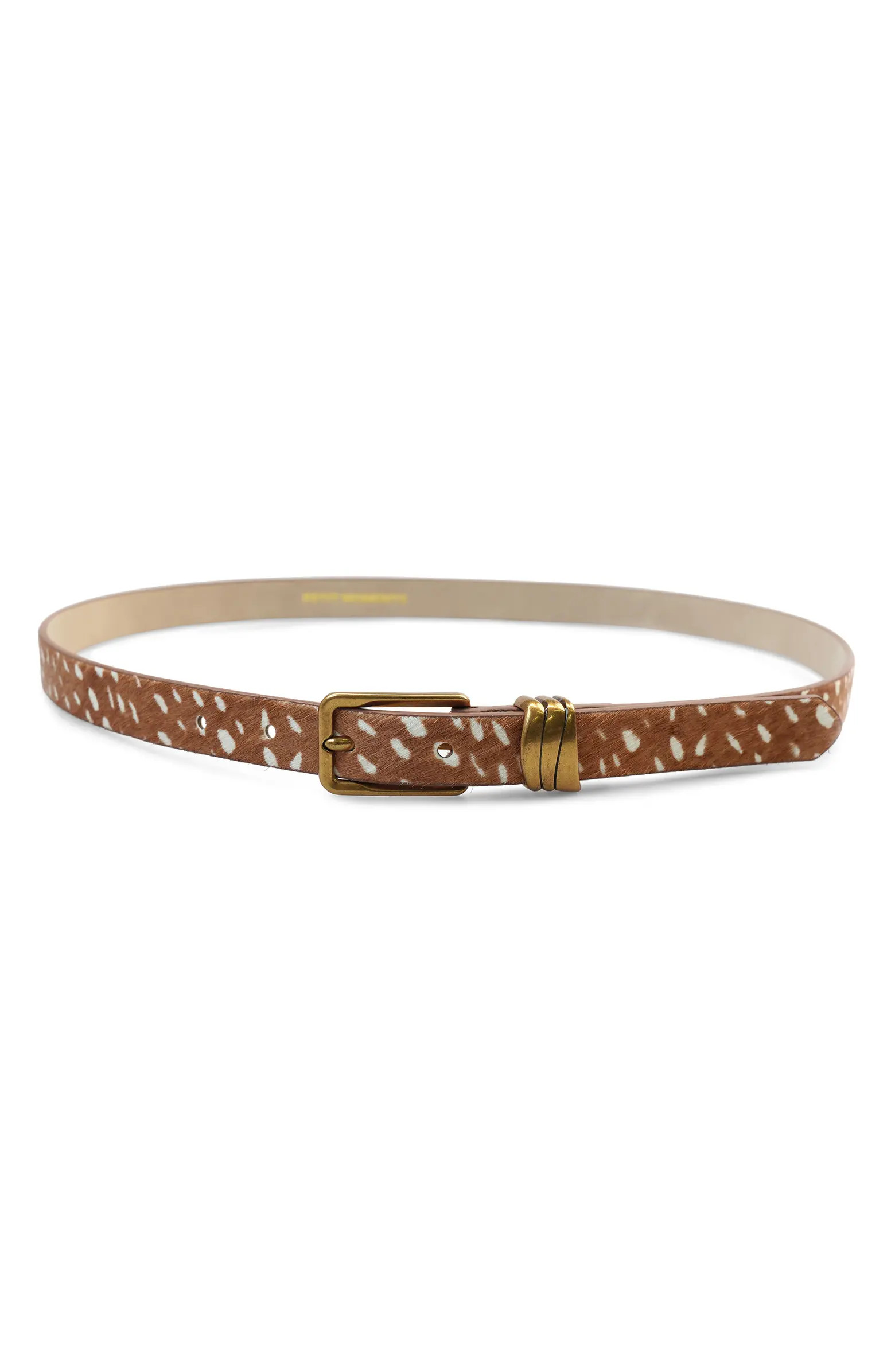 Bambi Genuine Calf Hair Belt | Nordstrom