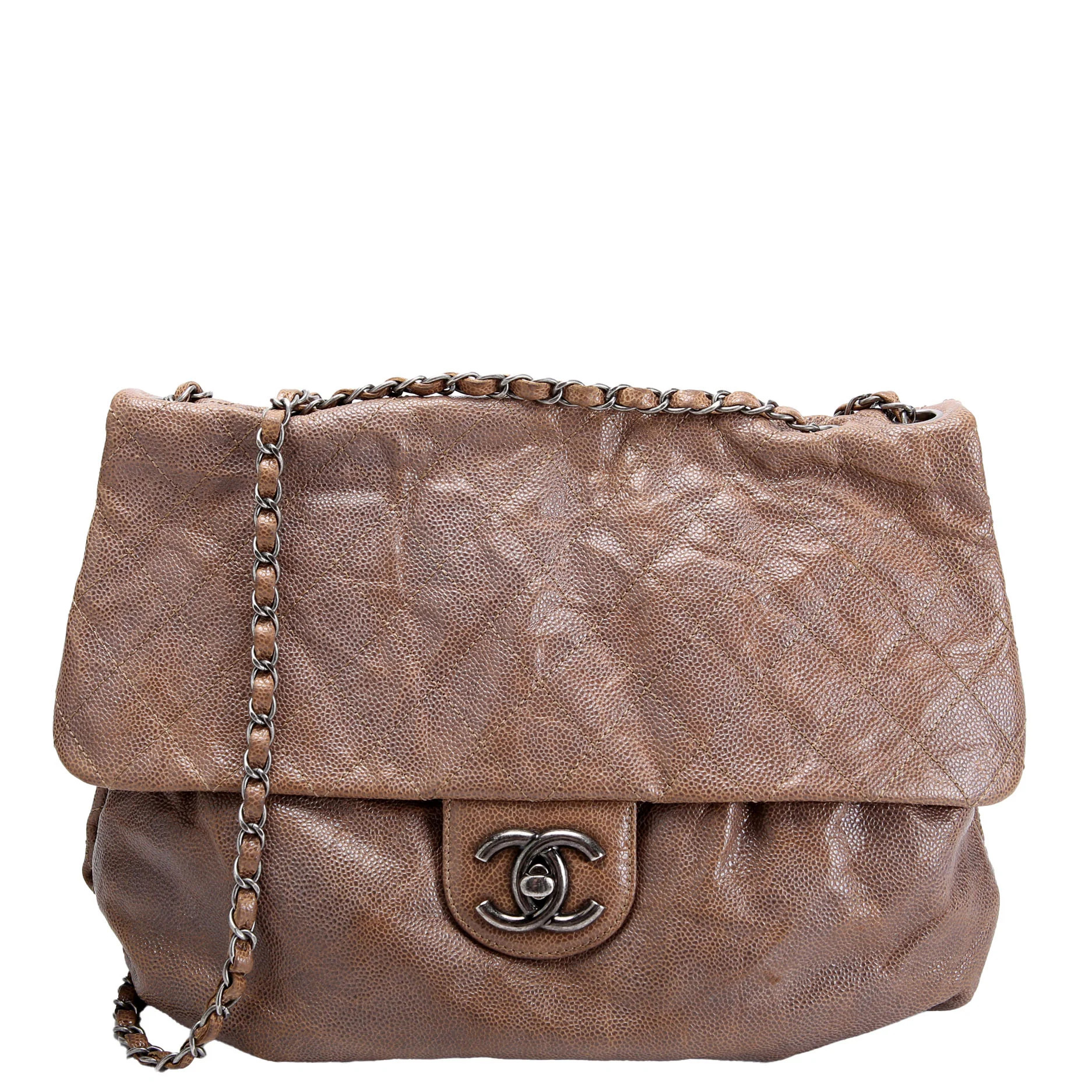 Elastic Flap Medium Caviar 16M | Keeks Designer Handbags