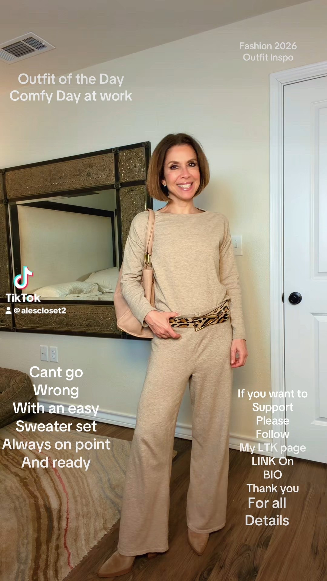 This is one of those outfits I reach for again and again 🤍
A soft neutral sweater set that truly works for real life. I wear this on casual workdays, coffee runs, errands, and honestly anytime I want to feel comfortable but still put together.

I’m wearing size XS in both the top and bottom, and the fit is relaxed but flattering. The quality really impressed me — I’ve washed this set twice already and it still looks brand new, no fading, no stretching, still soft on the skin.

It’s one of those easy pieces you can dress up with a belt and bag or keep simple and cozy. Effortless, versatile, and always on repeat for me.
All details are linked below 🤍

⸻



#LTKStyle
#CasualChic
#EverydayOutfit
#WorkWearStyle
#NeutralFashion
#CozyOutfit
#EffortlessStyle
#LTKFinds



#LTKOver40 #LTKFindsUnder100 #LTKSeasonal