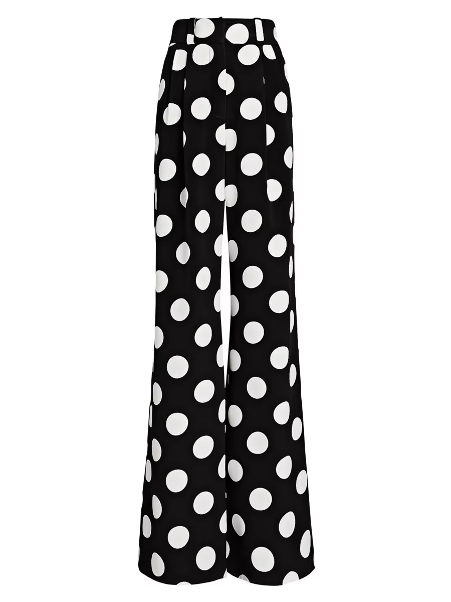 Wide-Leg Polka-Dot Pants | Saks Fifth Avenue