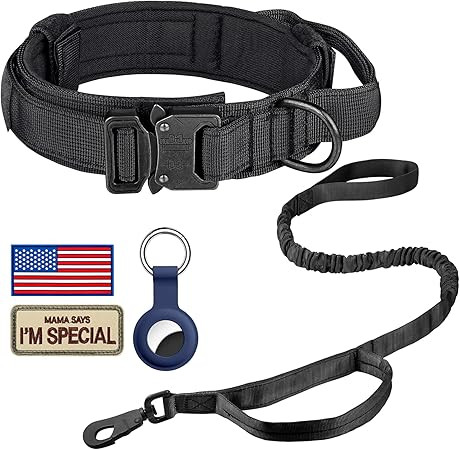 DAGANXI Tactical Dog Collar, Adjustable Military Training Nylon Dog Collar with Control Handle an... | Amazon (US)