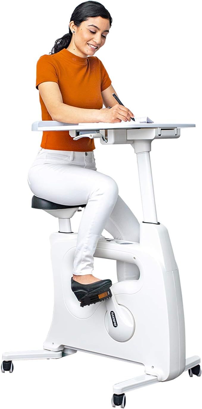 FLEXISPOT Exercise Bike for Home Seniors 2-in-1 Stationary Exercise Bike with Desk Comfy Seat Des... | Amazon (US)