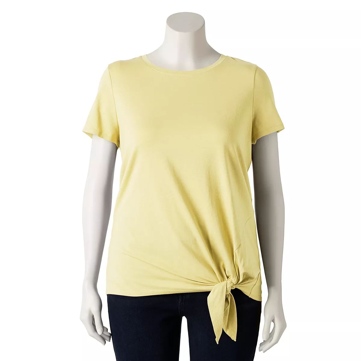 Plus Size Simply Vera Vera Wang Knot-Hem Tee | Kohl's