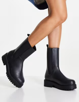 Monki Mona vegan chunky boots in black | ASOS (Global)
