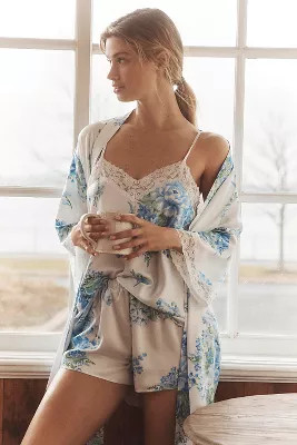 Flora Nikrooz Sabrina Pajamas & Robe Travel Set | Anthropologie (US)