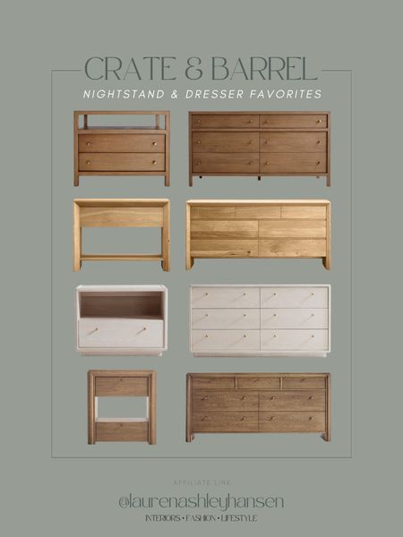 Crate & Barrel nightstand and dresser combinations I love! We have the Keane collection in our primary and they have been my favorites for a long time. They’re timeless and so good! The Baja collection reminds me of the new nightstands and dresser we got from Pottery Barn too, just without black accents! 

#LTKstyletip #LTKhome