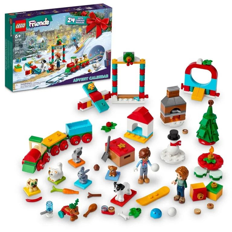 LEGO Friends 2023 Advent Calendar 41758 Christmas Holiday Countdown Playset, 24 Collectible Daily... | Walmart (US)