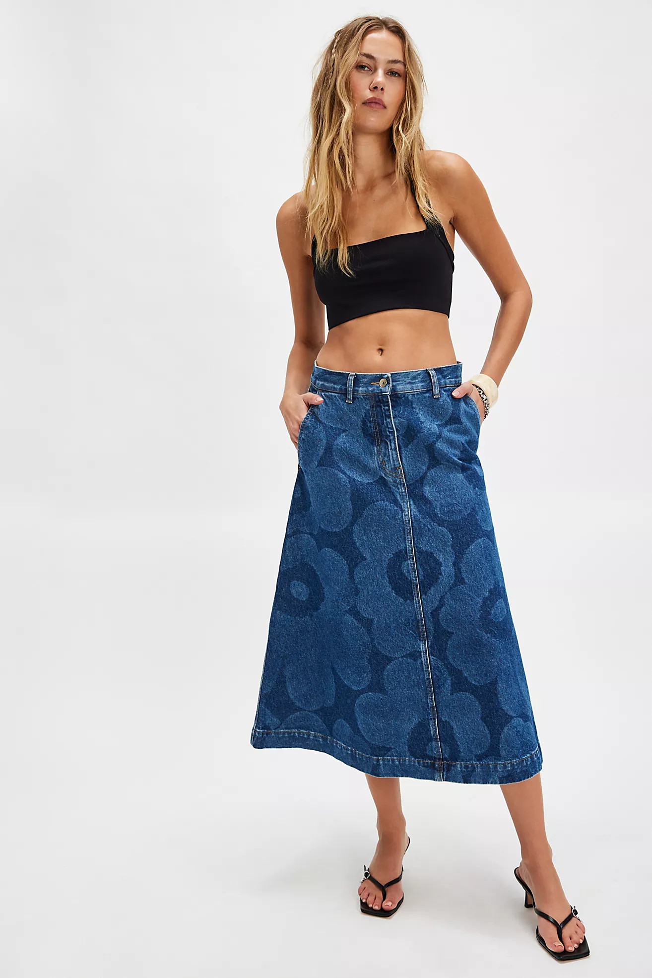 Marimekko Maridenim Suoritus Unikko Skirt | Free People (Global - UK&FR Excluded)