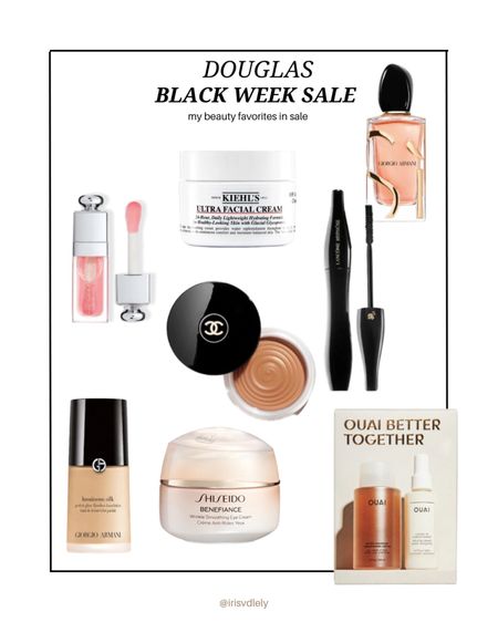 Black Friday deals - Douglas 

My beauty favorites

Chanel bronzer, armani luminous silk foundation, eye cream, dior lip oil, kiehls ultra facial cream, lancome mascara, armani silk parfume 

#LTKCyberWeek #LTKbeauty #LTKCyberSaleNL