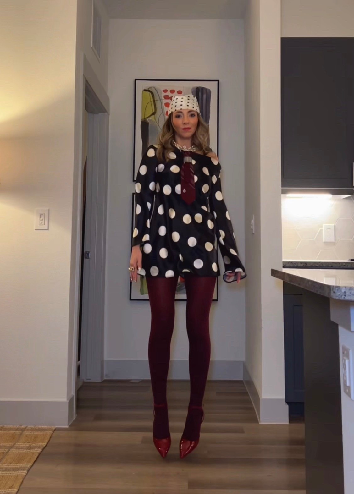 Perfect for girls night out!! Mixing the polka dot patterns with all of the dark red accents really brought this look together!! 
Also the free people dress is on sale right now!!! 

#LTKU #LTKSaleAlert #LTKootd