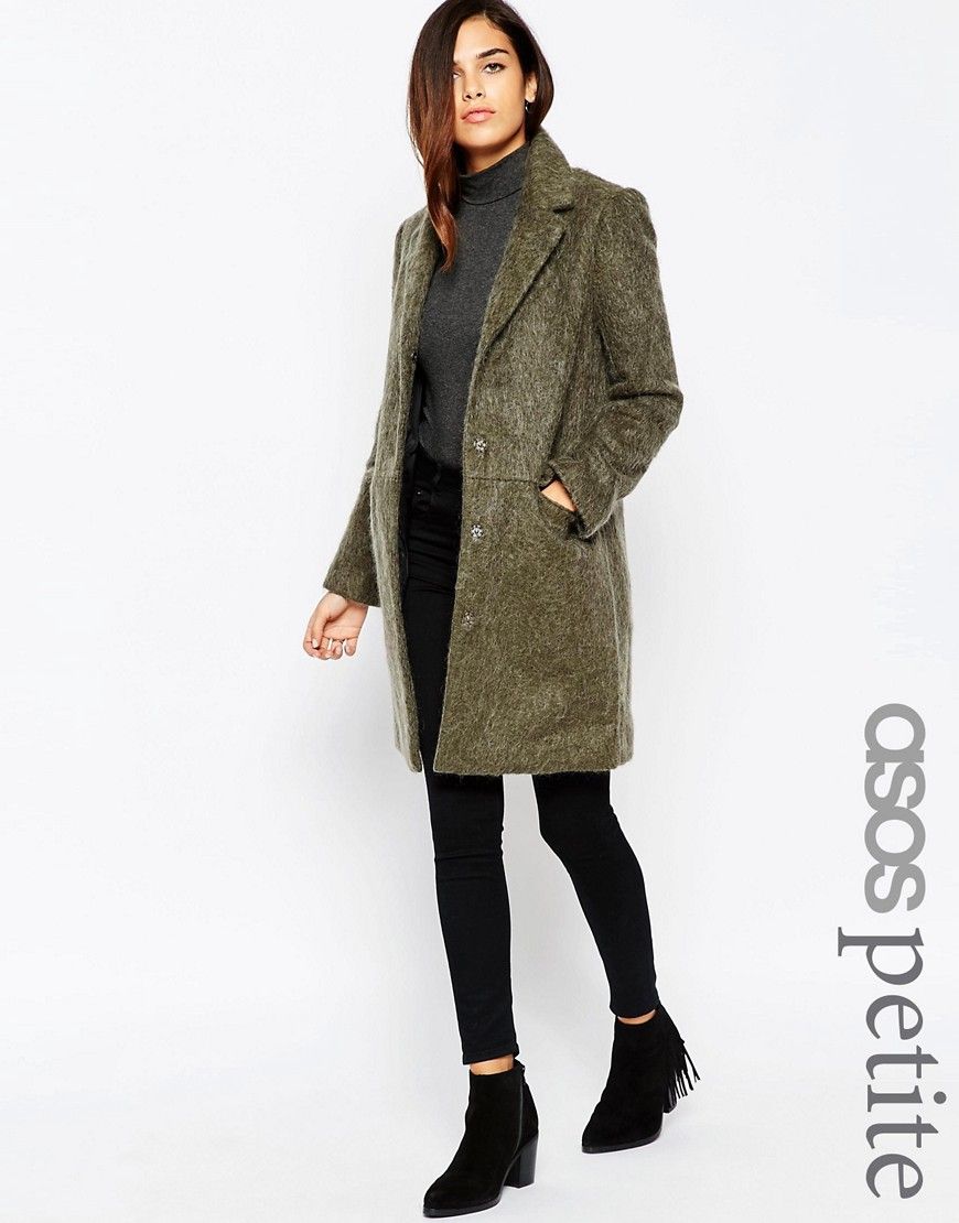 ASOS PETITE Slim Coat With Seam Detail | ASOS UK