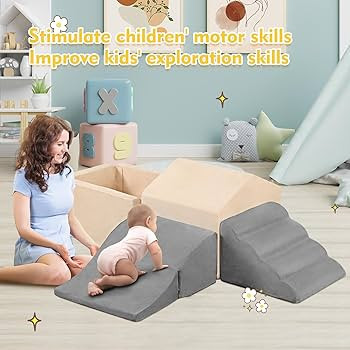 Foam Climbing Toys for Toddlers, 6PCS Climb and Crawl Activity Playset, 5 in 1 Soft Crawling Clim... | Amazon (US)