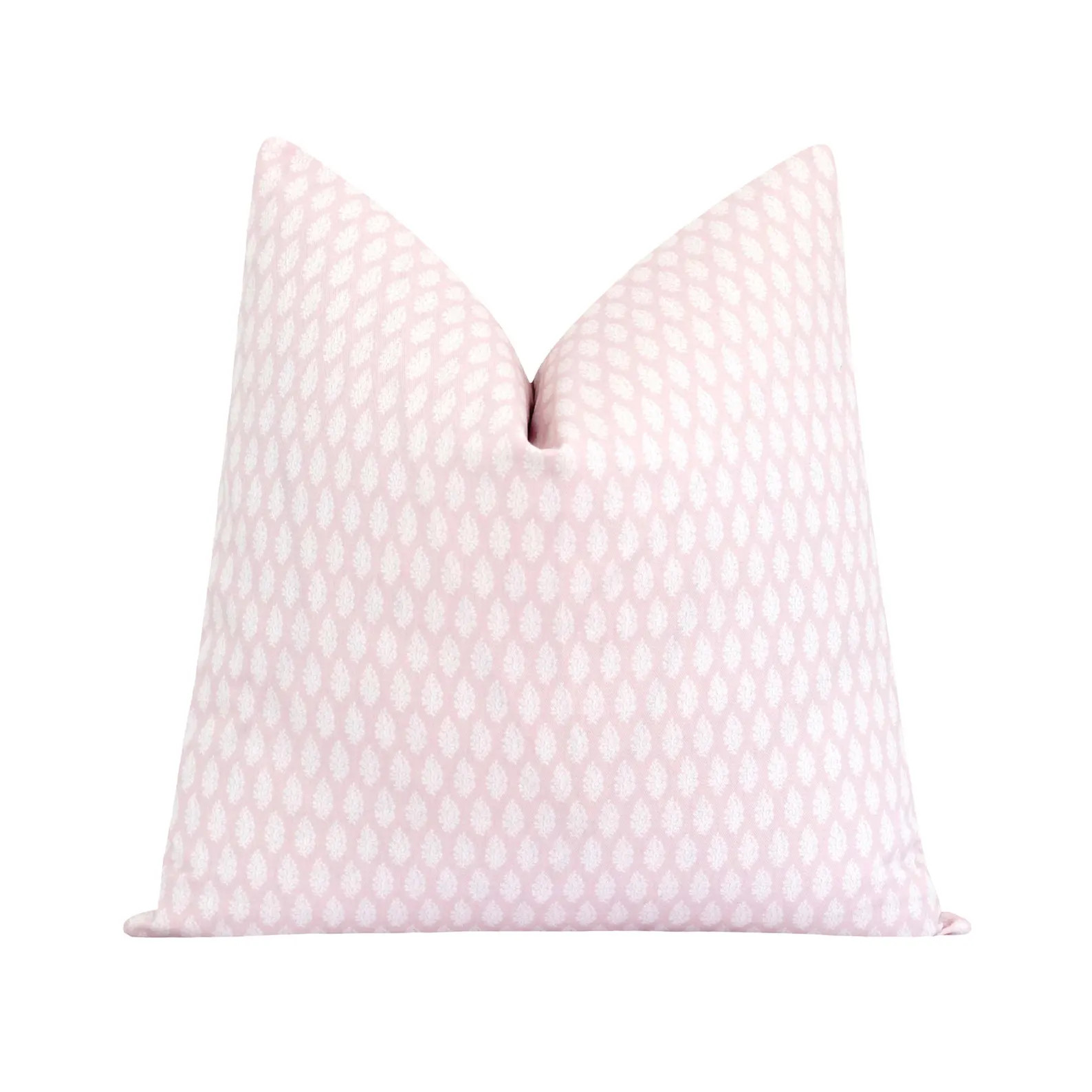 Pink Pillow Cover, Leaf Motif Pillow, Light Pink Accent Pillow for Baby Girl Nursery, 18x18 20x20... | Etsy (Global)