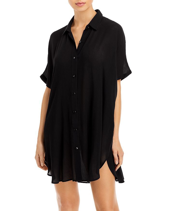 AQUA Button-Down Swim Cover Up Tunic - 100% Exclusive Back to Results -  Women - Bloomingdale's | Bloomingdale's (US)