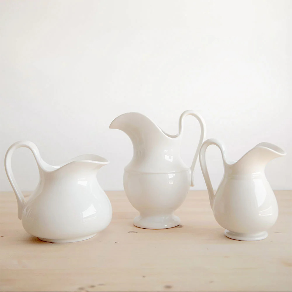Stoneware Pitcher - Creamware, Small | Roan Iris