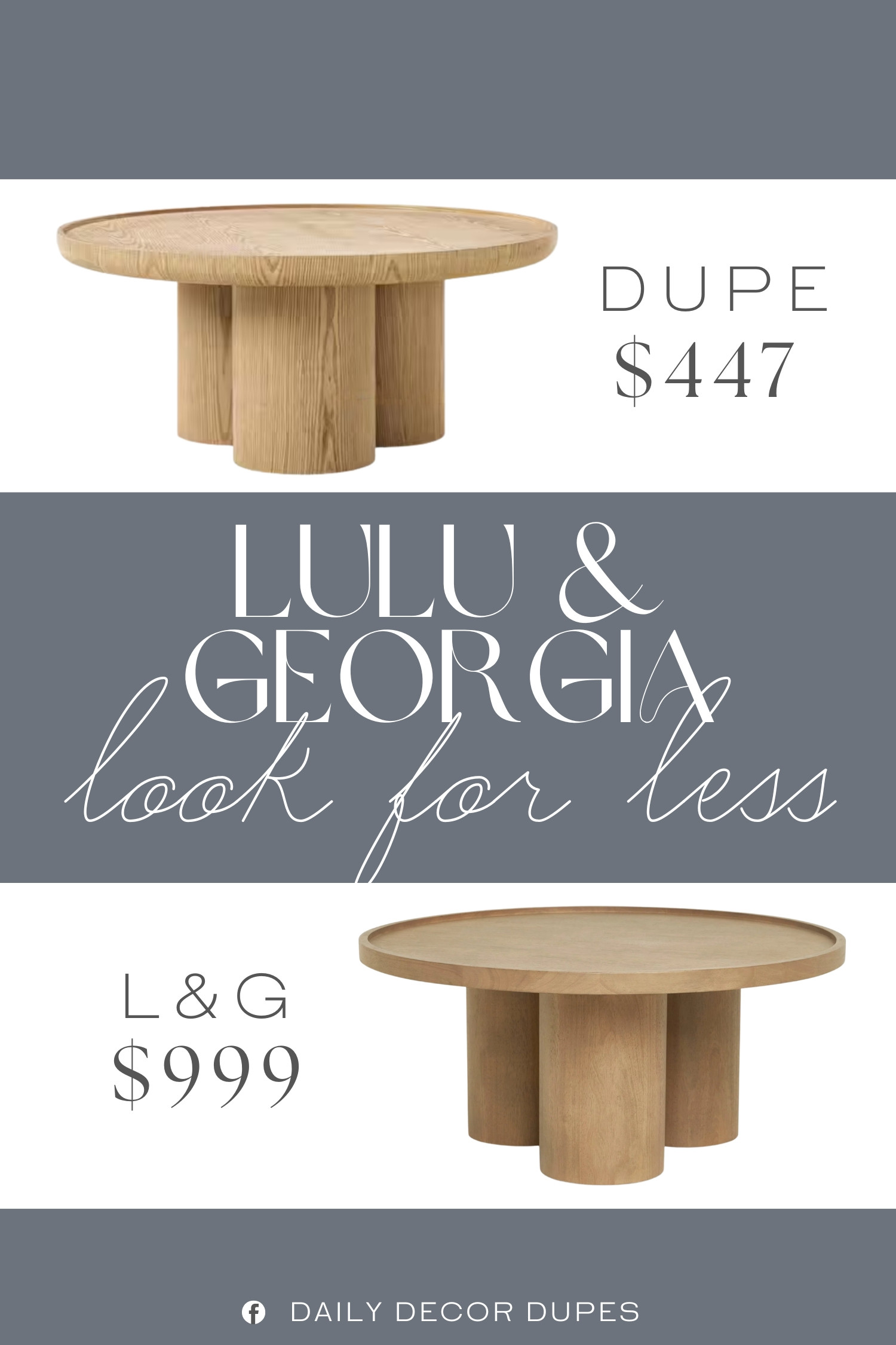 Inspired by Lulu & Georgia Round Coffee Table. Round Wood Coffee Table. Triple Leg Coffee Table. Natural Wood Coffee Table. Sculptural Coffee Table. Wooden Center Table. Rustic Modern Coffee Table. Modern Living Room Table. 

Home more affordable option find copy cat similar look for less budget friendly affordable cheap cheaper beautiful pretty. Clearance sale coupon code discount code promo code luxury lookalike look a like Inspo inspiration inspired by idea ideas Love like these? I share multiple every day in my FB group.
#luluandgeorgiainspired #coffeetable #centertable #livingroomtable #woodentable #livingroominspo #furniturefinds #roundcoffeetable 

 #LTKHome
