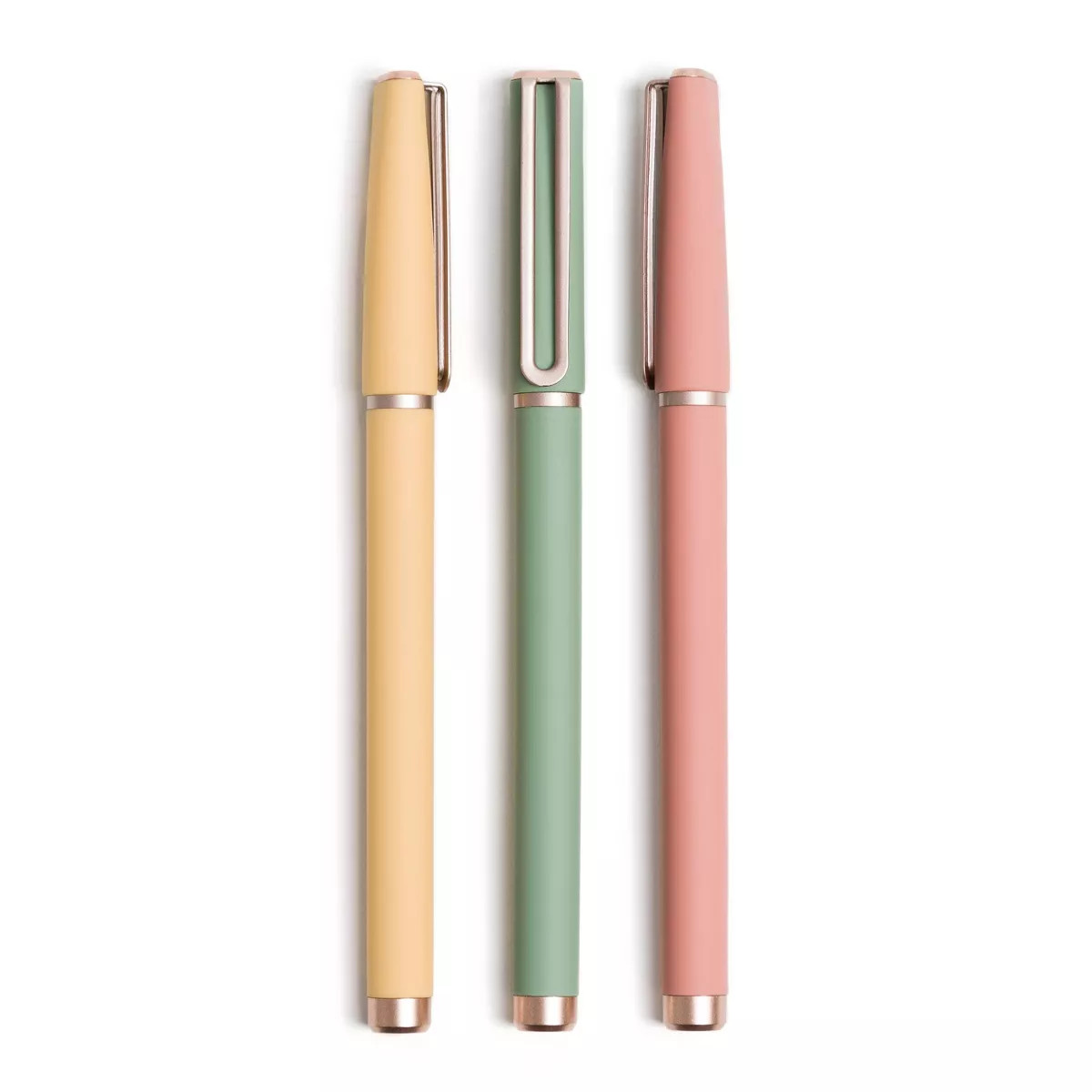U Brands 3ct Soft Touch Felt Tip Pens - Rose Gold Accents | Target