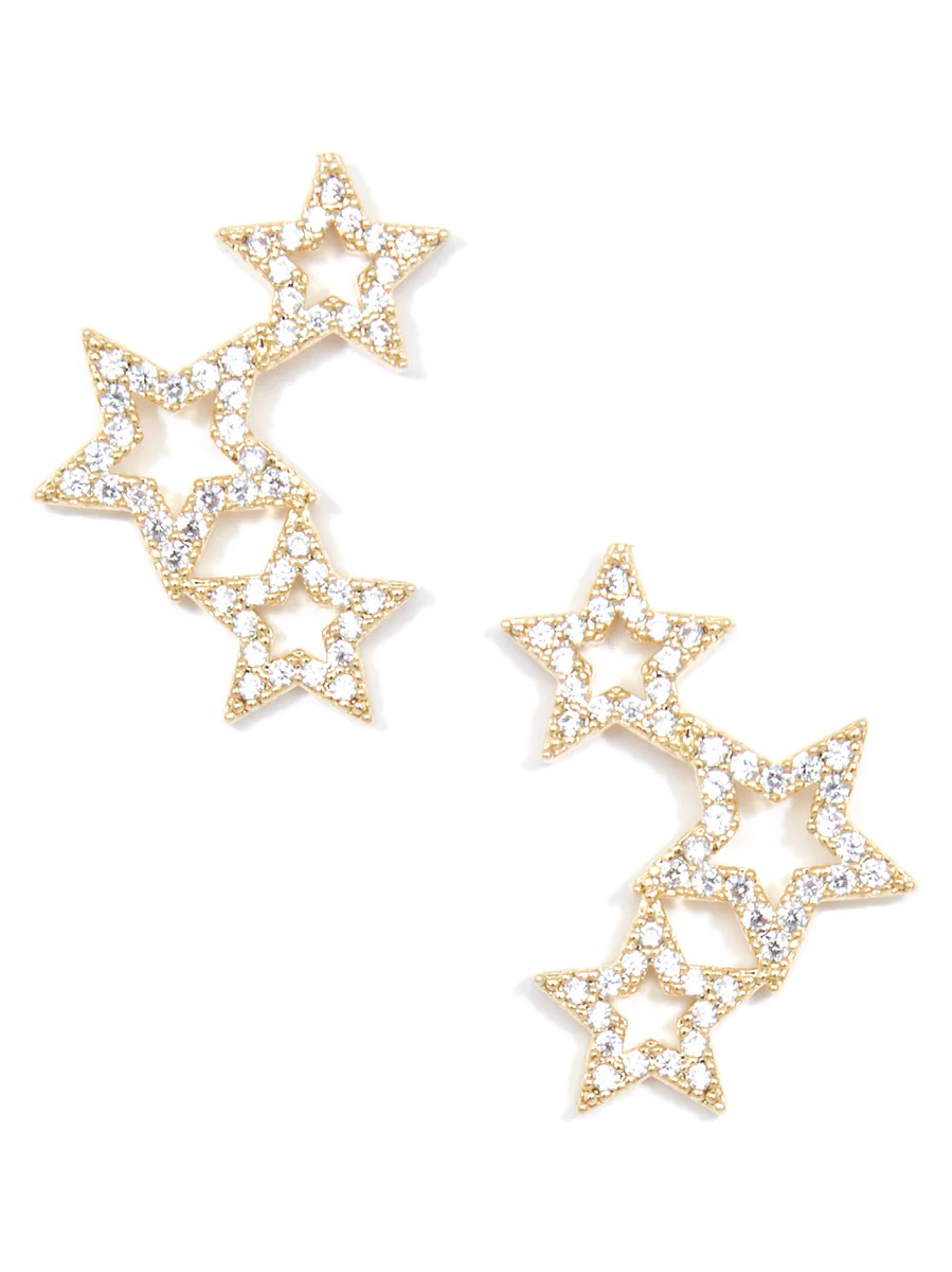 Madge Triple-Star Ear Crawler Earring | ZENZII
