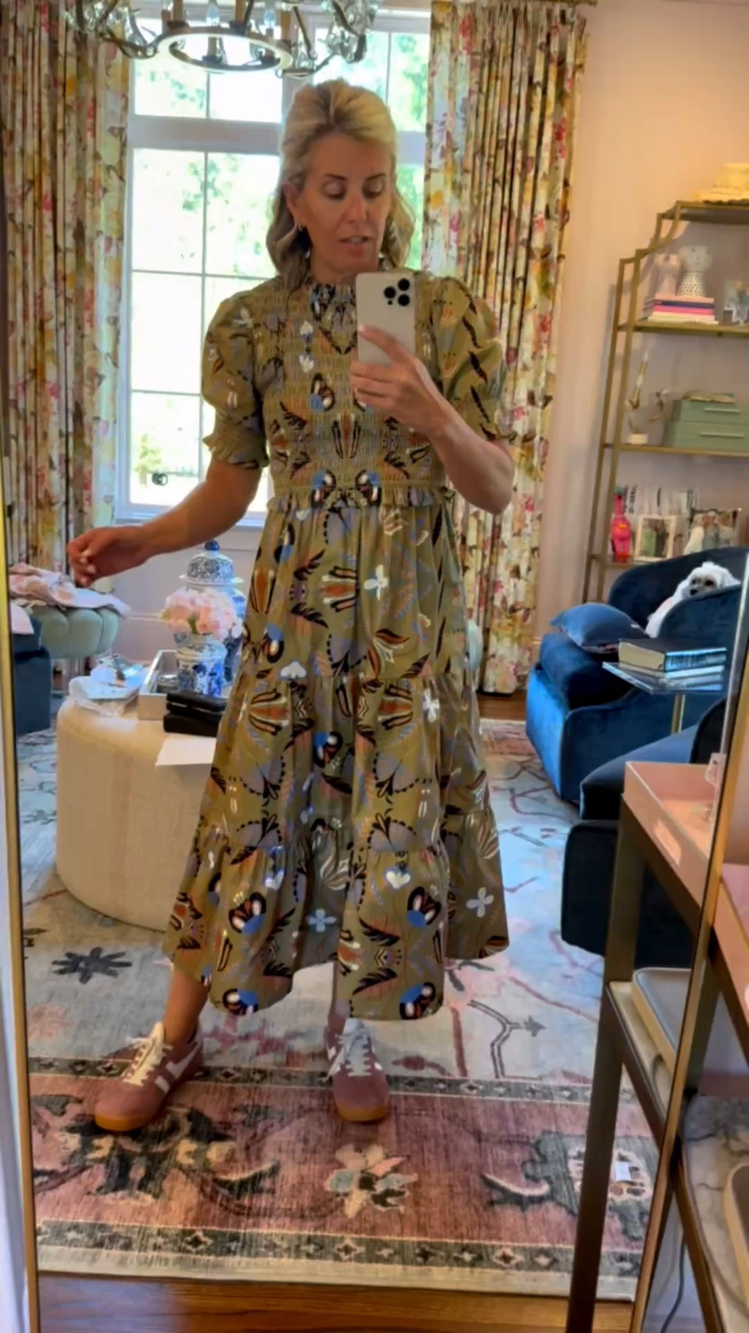 Gorgeous print from Sail to Sable! I’m in xs and 8 sneakers tts.