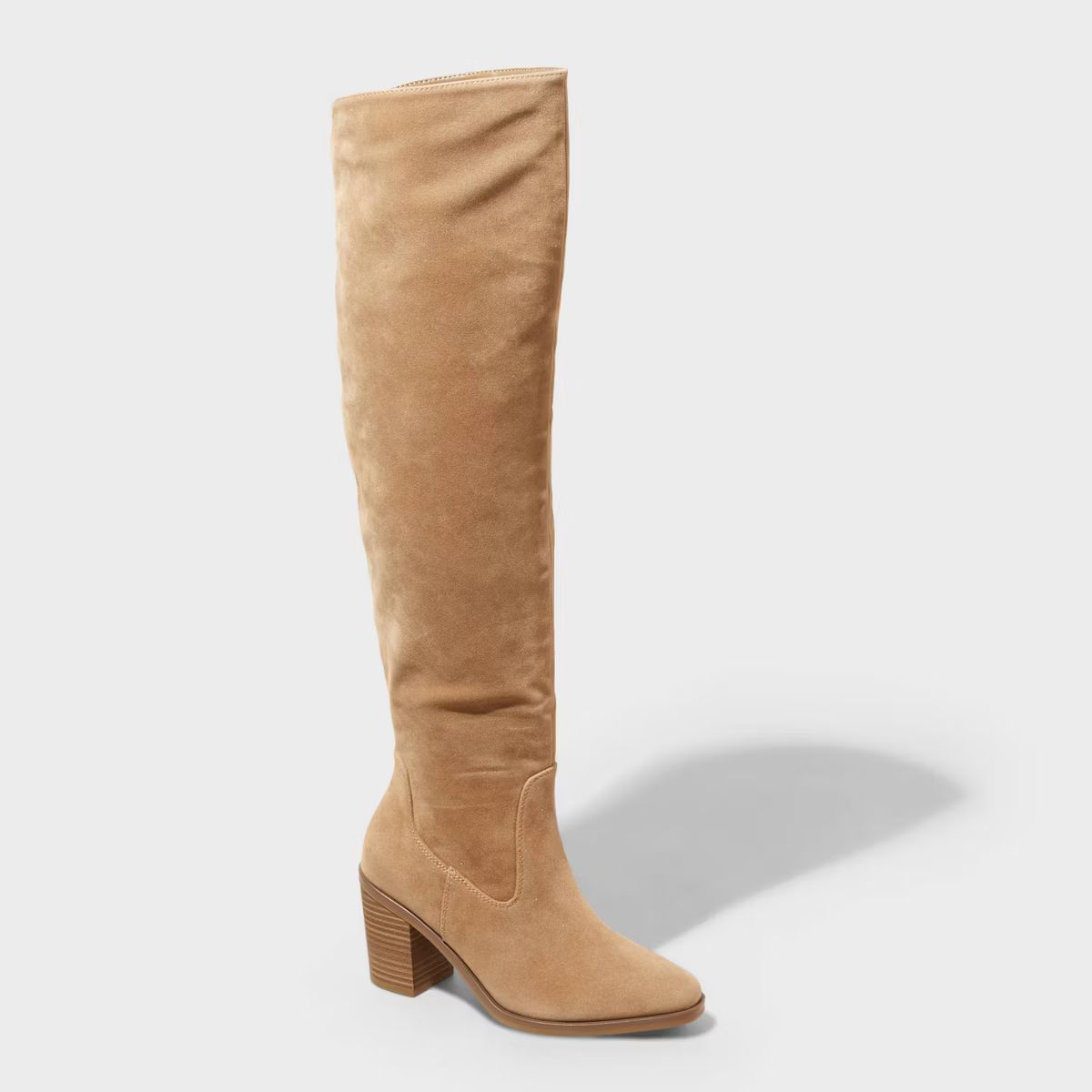 Women's May Over the Knee Scrunch Boots - Universal Thread™ Tan | Target