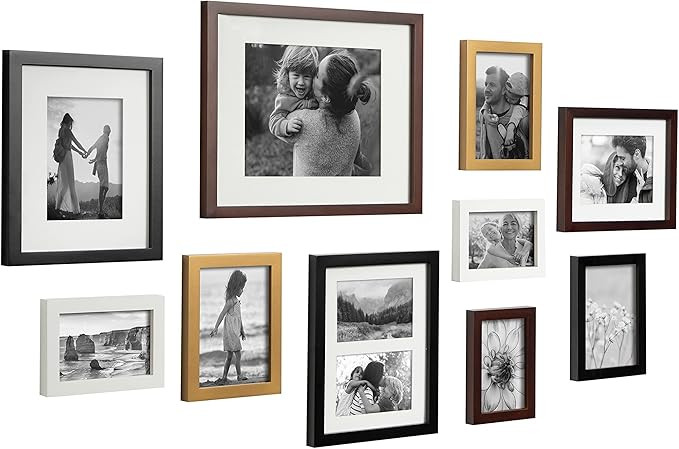 Kate and Laurel Modern 10-Piece Picture Frame Set with a Variety of Finishes and Sizes for a Uniq... | Amazon (US)