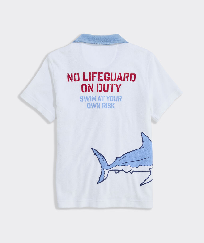 Boys' Shark Attack Terry Towel Cabana Shirt | vineyard vines