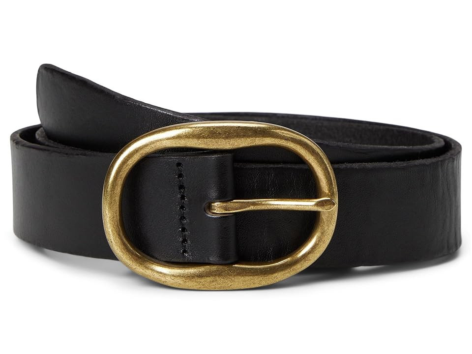 Madewell Oval Buckle Women's Belt Women's Belts True Black : LG, Leather | Zappos