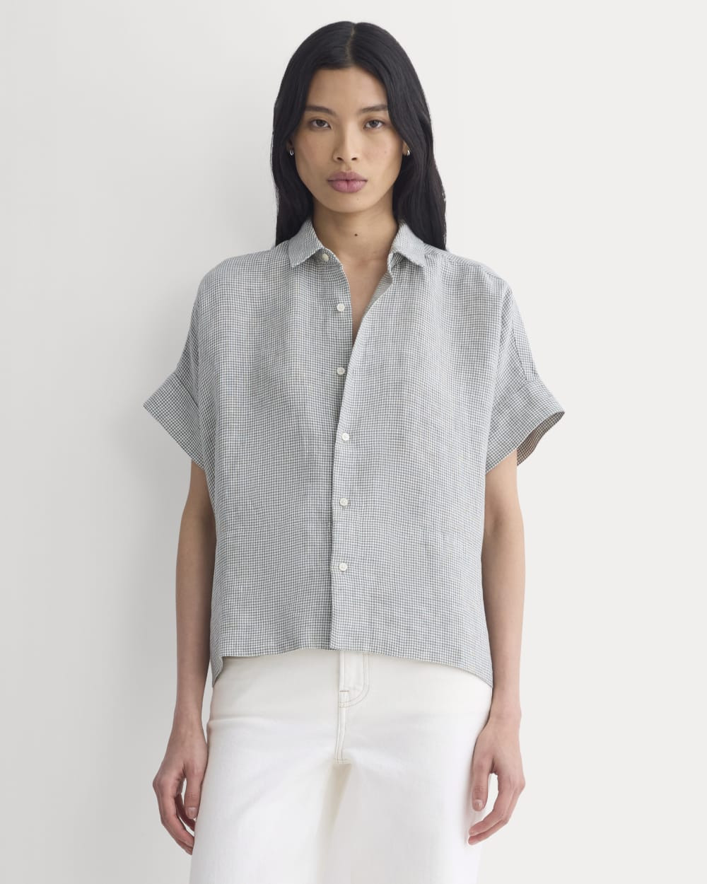 The Boxy Shirt in Linen | Agave Green | Everlane