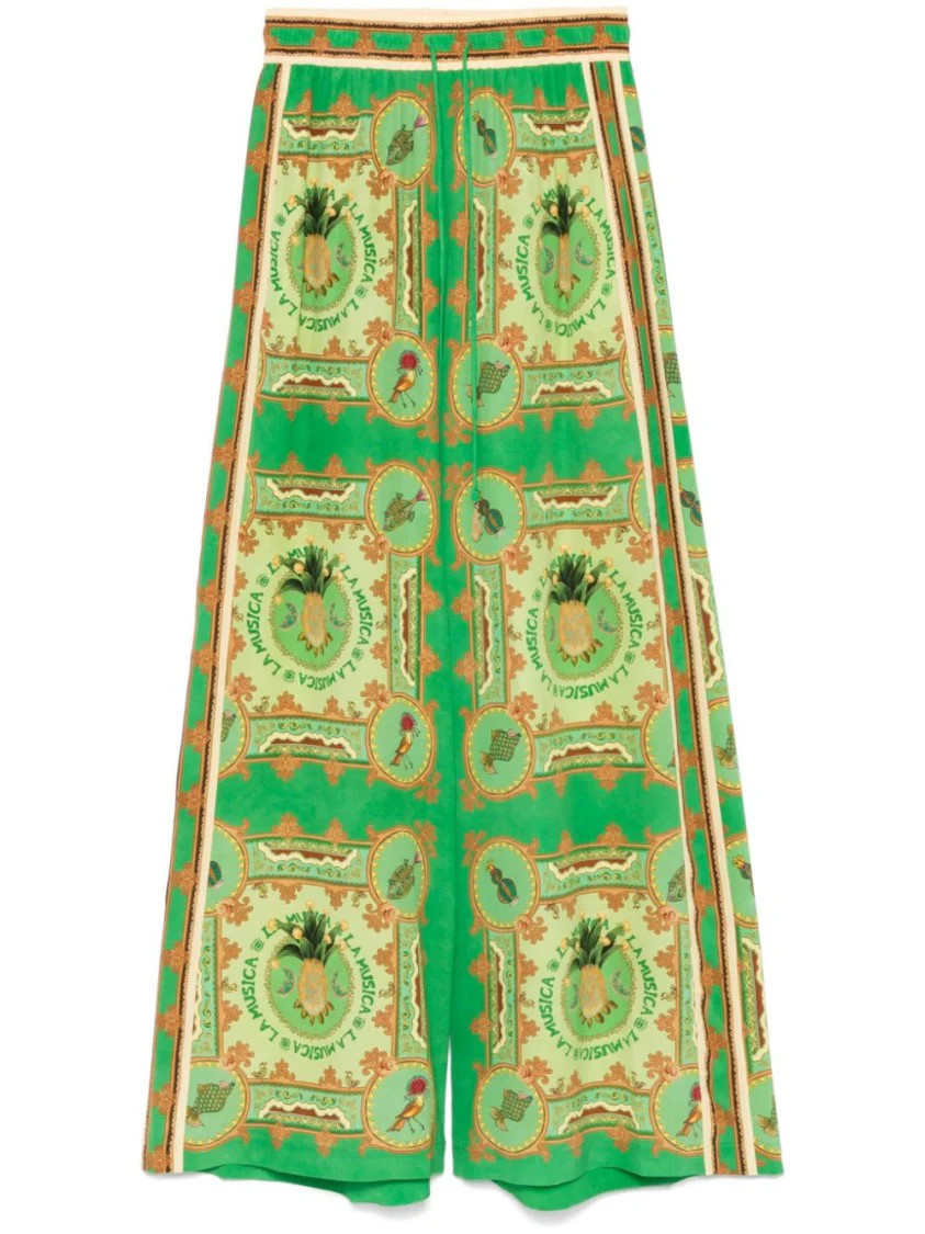 Grass Green La Musica Trousers | Shop Simon