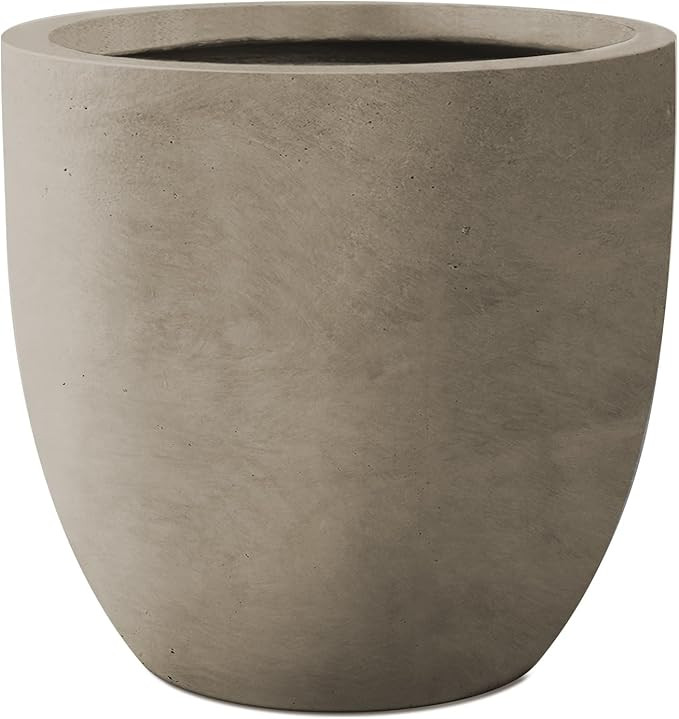 Kante 16.5" Dia Round Concrete Planter, Large Outdoor Modern Indoor Decorative Plant Pots with Dr... | Amazon (US)