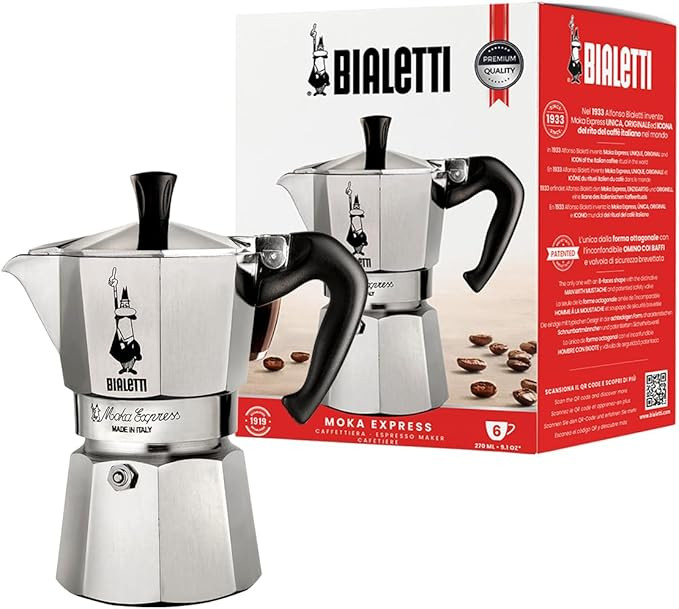 Bialetti Moka Express 6 Cup, 1 EA, silver, 6800, 06800 | Amazon (US)