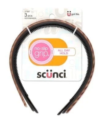 Scunci No Slip Grip Skinny Head Bands 3 CT, assorted colors, random selection | Walmart (US)