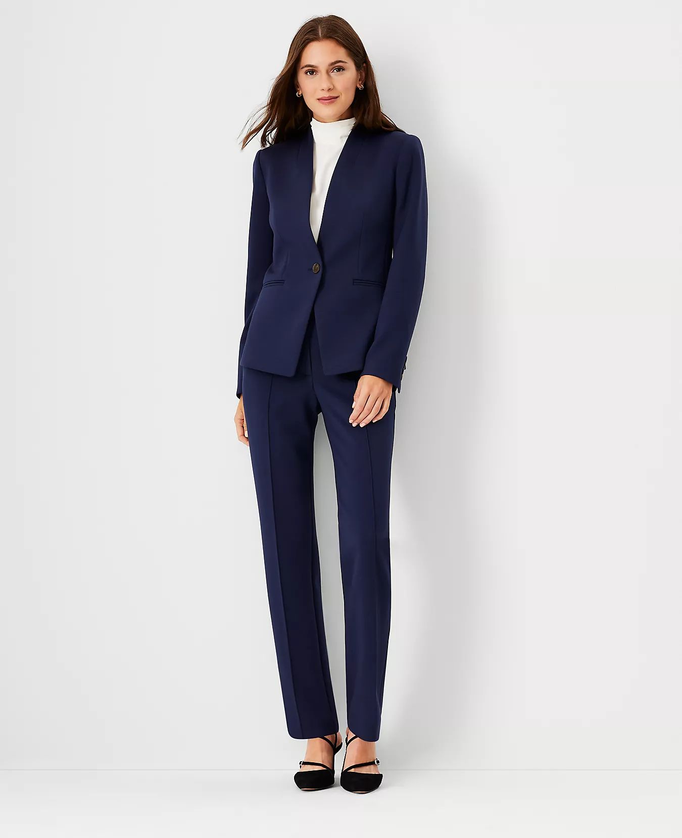 The High Rise Straight Pant in Double Knit | Ann Taylor (US)