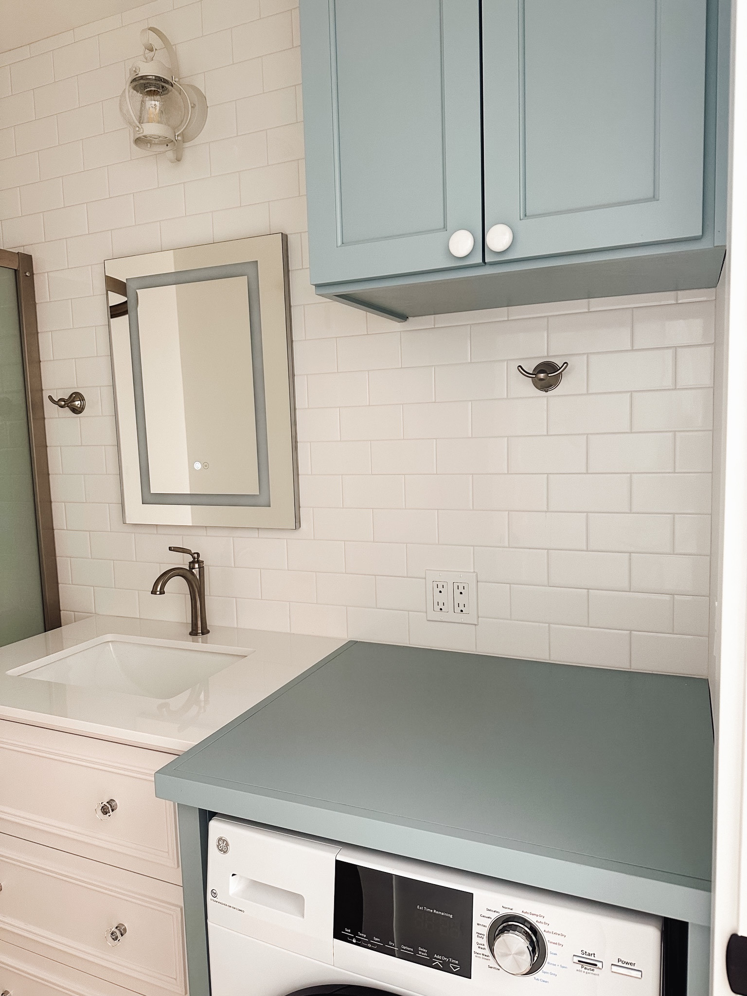 Tiny cottage bathroom laundry room (two in one washer and dryer combo)

#LTKstyletip #LTKsalealert #LTKhome