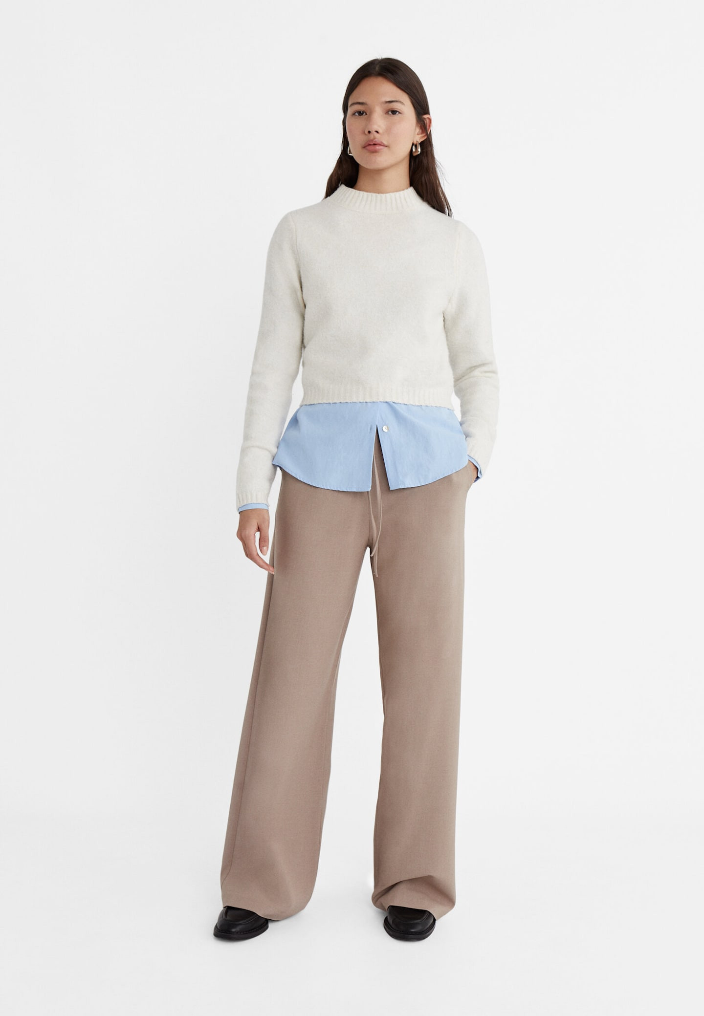 Soft-touch cropped sweater | Stradivarius (UK)