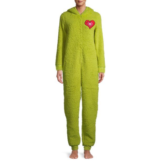 Matching Family Christmas Pajamas Women's and Women's Plus Size Dr. Seuss Grinch Union Suit - Wal... | Walmart (US)