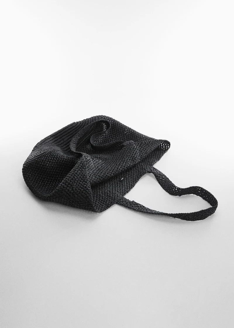 Natural fibre shopper bag | MANGO (UK)