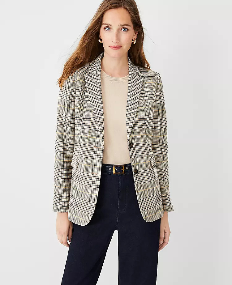 The Petite Greenwich Blazer in Glen Check | Ann Taylor (US)